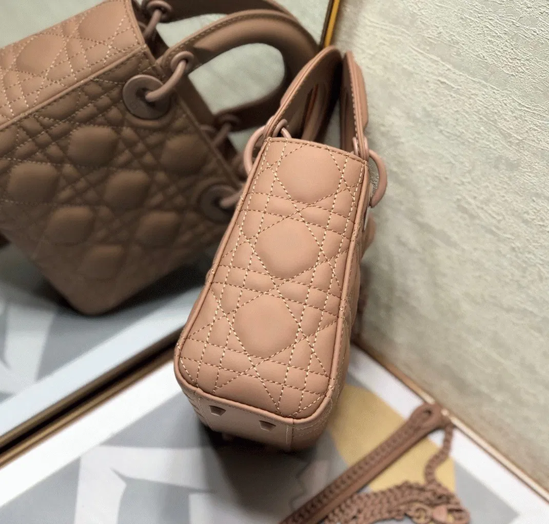 Dior Lady Dior Mini Chain Bag in Blush — image 6