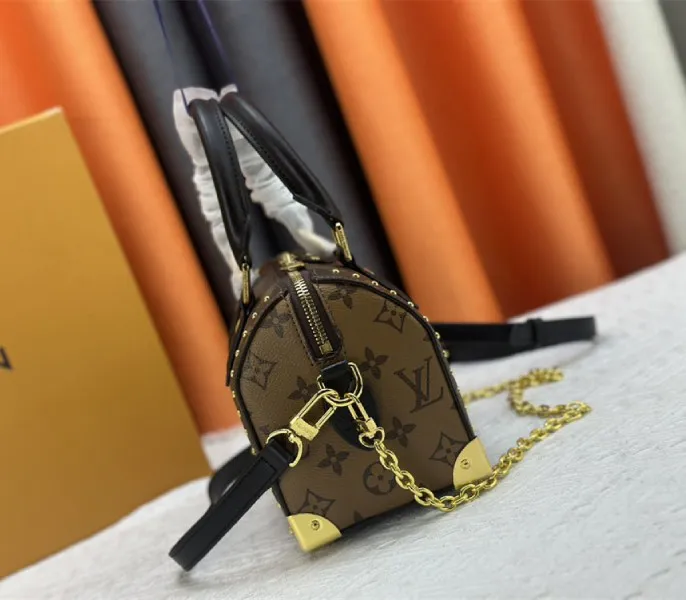 Louis Vuitton Monogram Canvas Cruise 2025 Speedy 20 Trunk Bag In Black — image 4