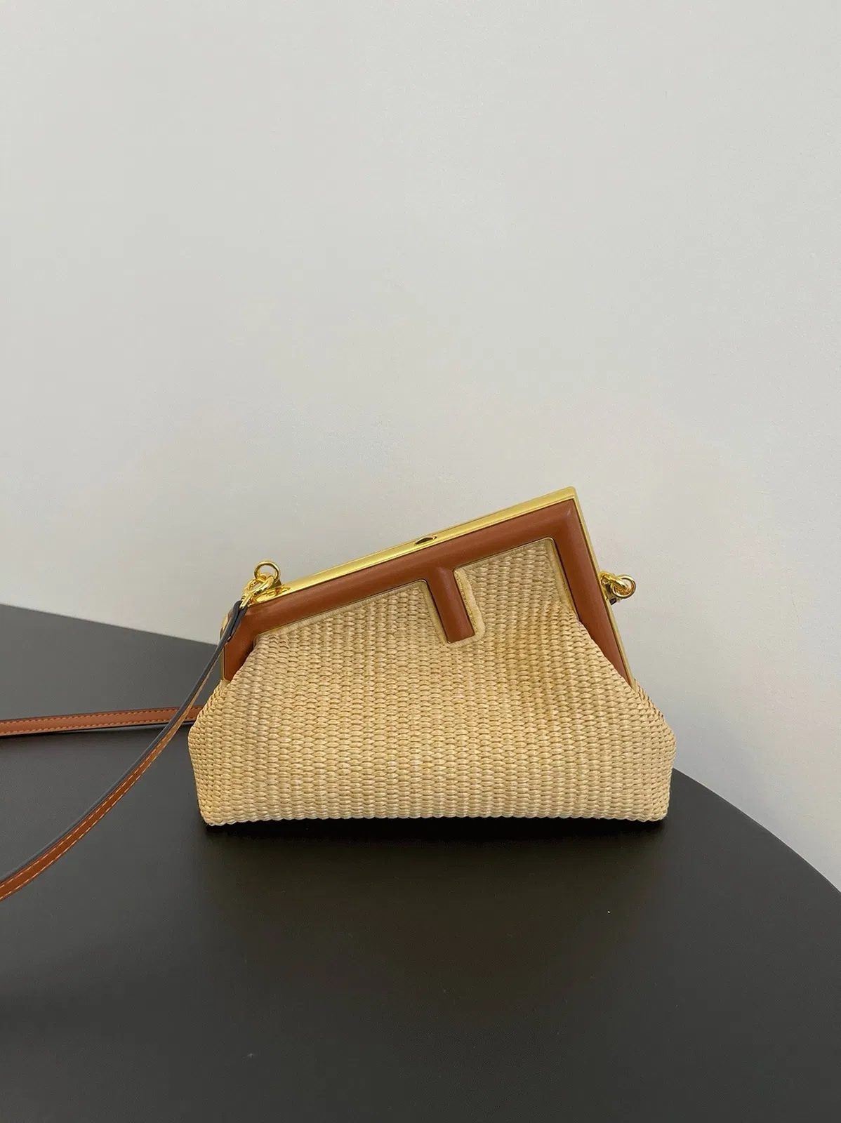 Top Quality Fendi First Small Bag in Natural Raffia Straw — image 6