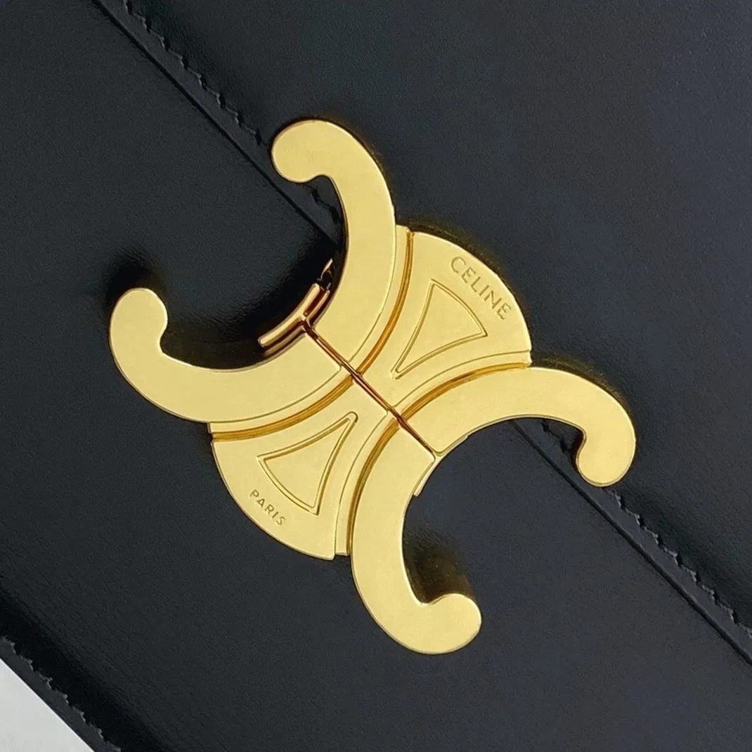 Top Quality Celine Triomphe Medium Bag In Black — image 13