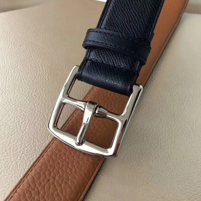 Black epsom leather Hermes Etriviere belt — image 4