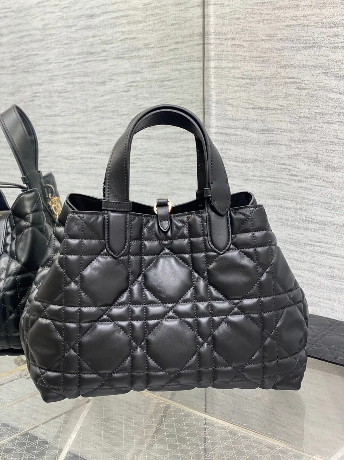 Dior Toujours Medium Bag in Black Macrocannage Calfskin — image 4