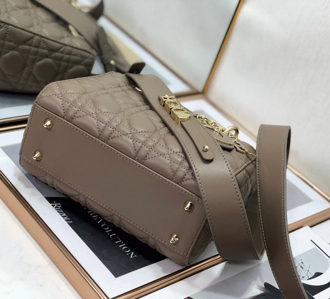 Dior Small Lady Dior My ABCDior Bag in Warm Taupe — image 3