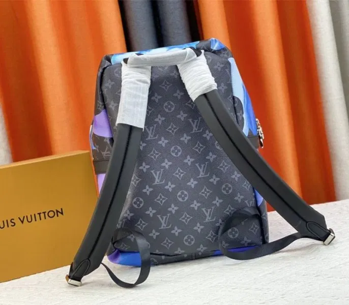 Louis Vuitton Monogram Eclipse Discovery Backpack In Blue Sunrise — image 4