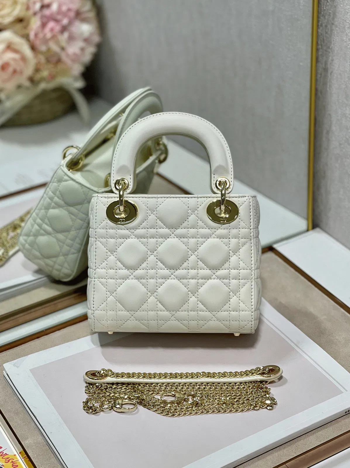 Dior Lady Dior Mini Bag in White — image 6