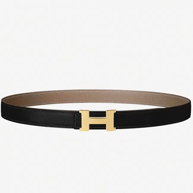 Knockoff Hermes Mini Constance belt buckle crafted in taupe epsom