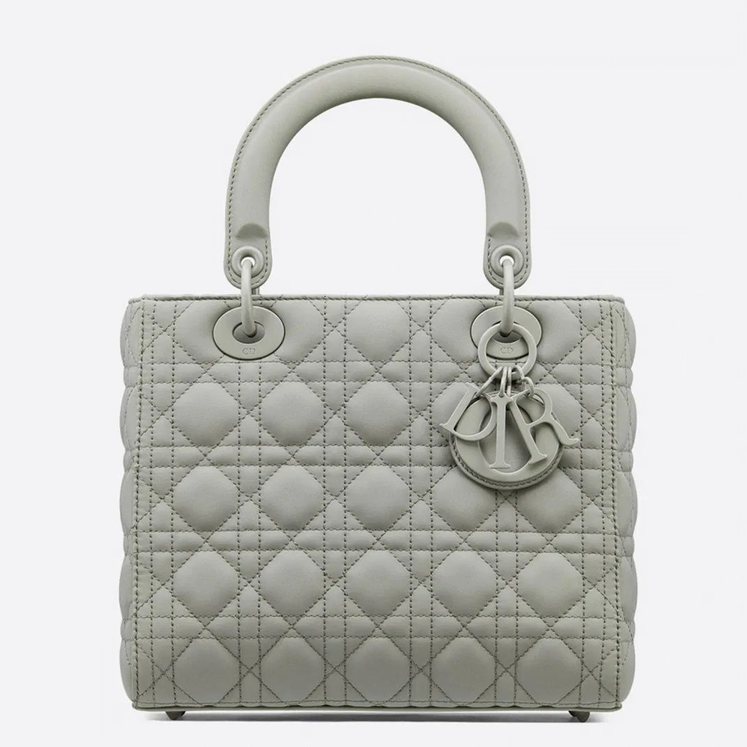 Dior Lady Dior Medium Bag in Grey