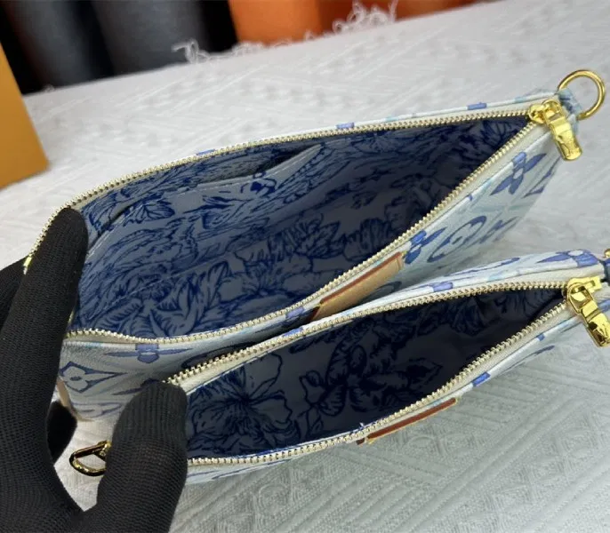 Louis Vuitton LV By The Pool Monogram Tiles Canvas Multi Pochette Accessoires In Lagoon Blue — image 6
