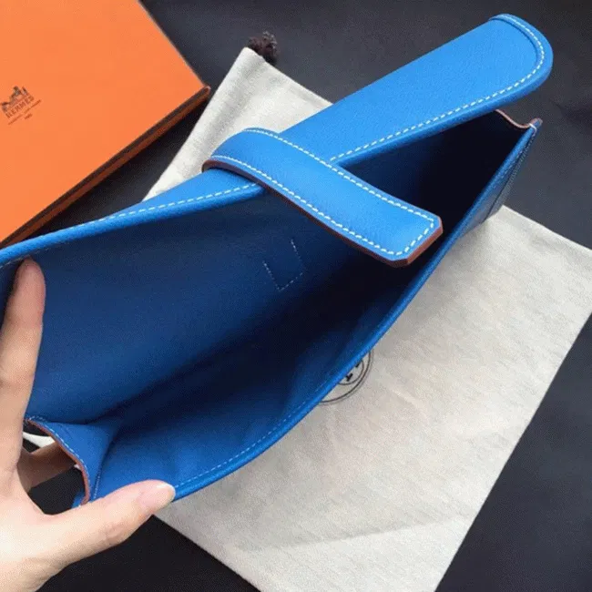 Blue Hermes Jige Elan 29 clutch bag — image 3