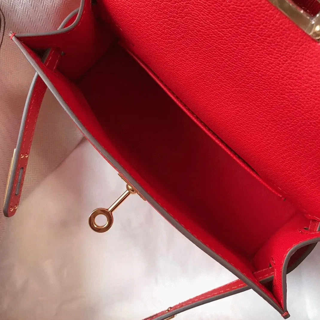 Hermes Kelly Mini II Bag in Rouge Casaque — image 8