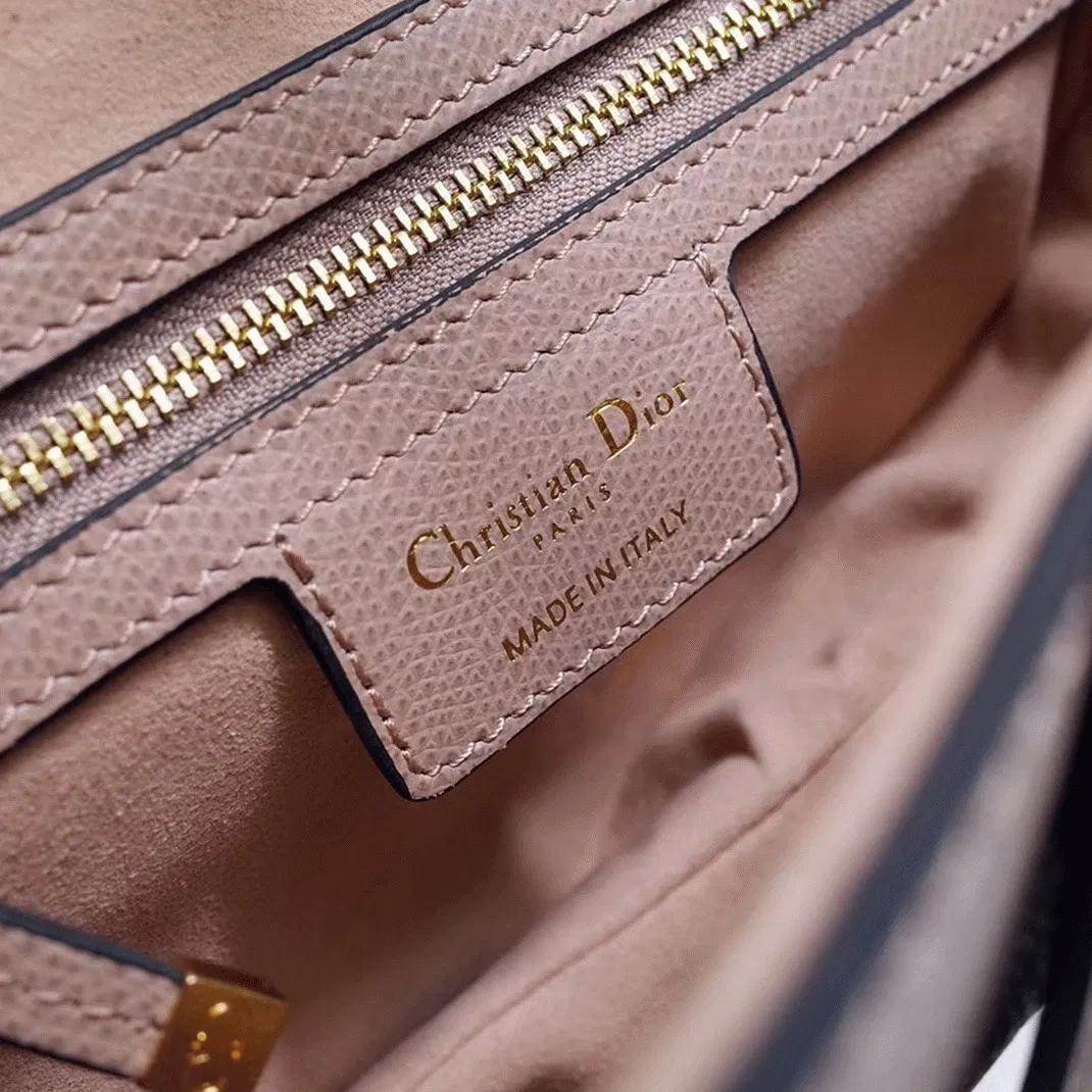 Dior Saddle Bag in Blush Grained Calfskin — image 7