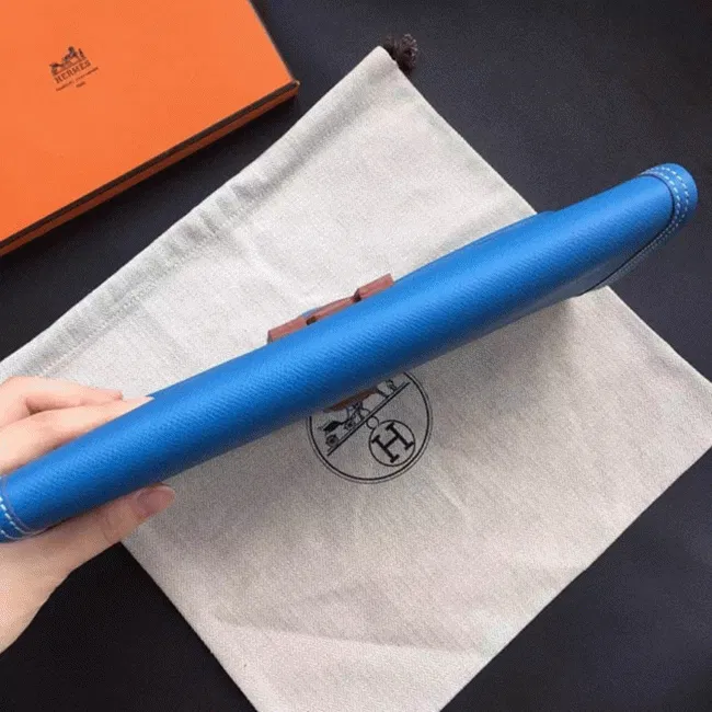 Blue Hermes Jige Elan 29 clutch bag — image 6