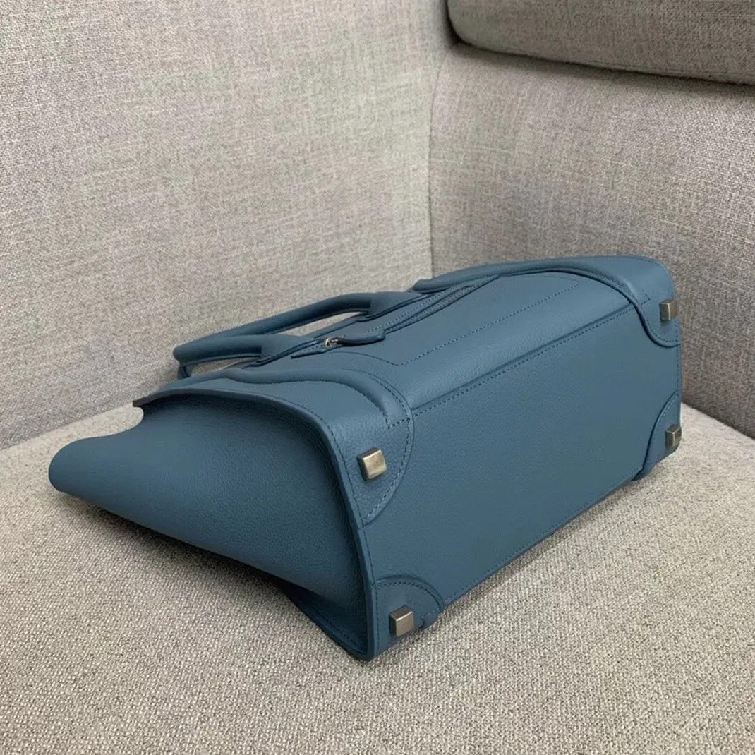 Celine Micro Luggage Tote Bag Knockoff in Slate Blue — image 5