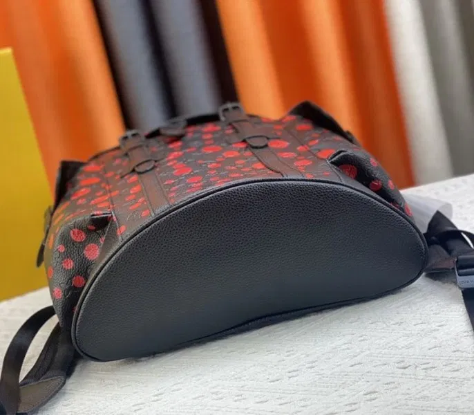 Louis Vuitton X YK Christopher Backpack In Red Infinity Dots — image 5