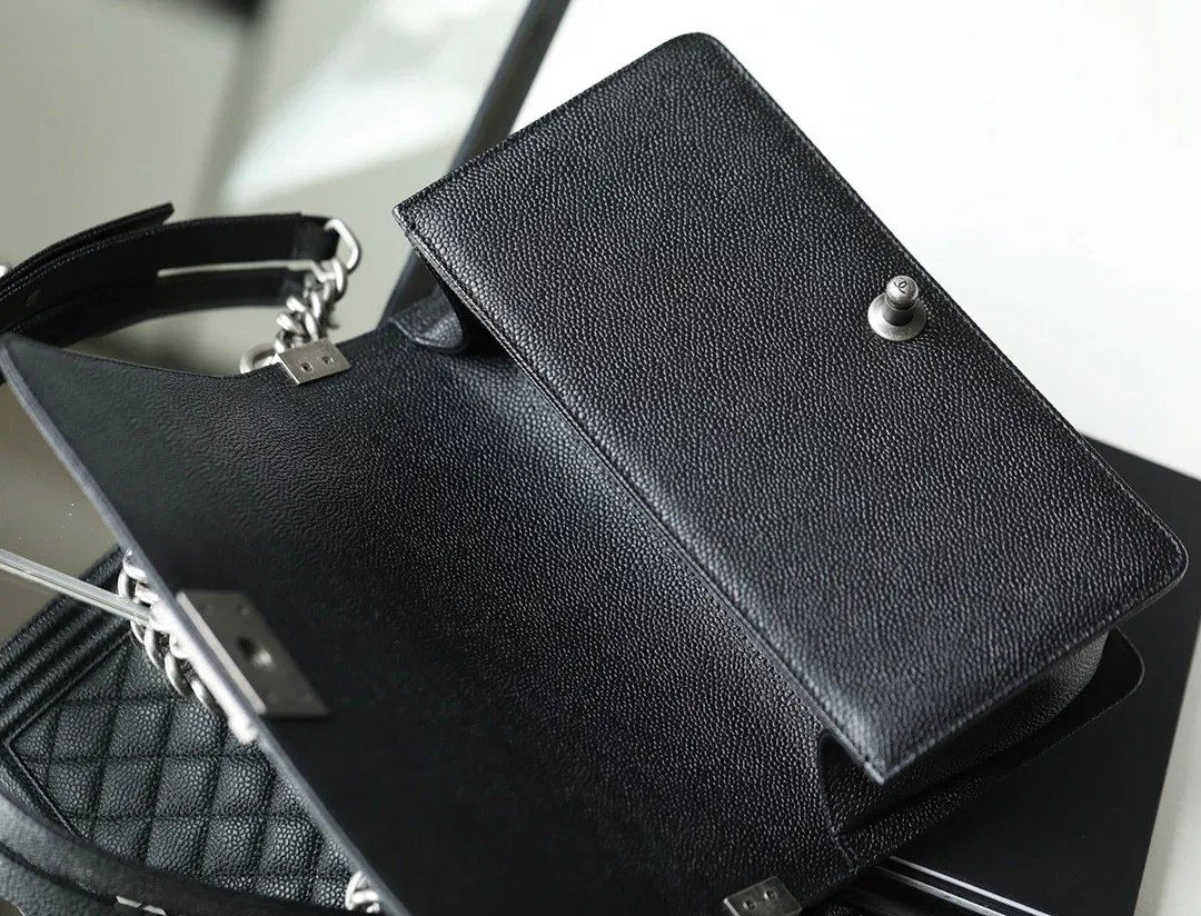 Chanel Boy Sliver Hardware Caviar Cow Leather — image 6