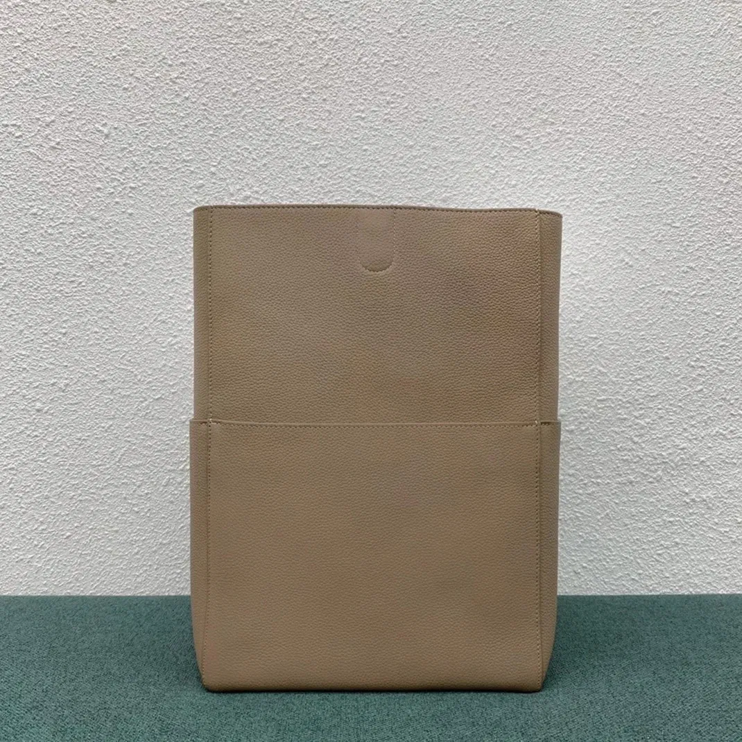 Top Quality Celine Sangle Bucket Bag In Taupe Grained Calfskin — image 3