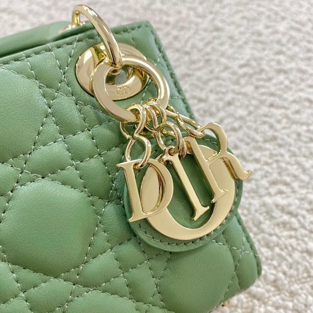 Dior Lady Dior Micro Bag Knockoff in Mint Cannage Lambskin — image 2