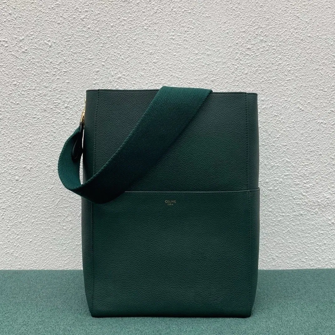 Top Quality Knockoff Celine Sangle Bucket Bag In Amazone Grained Calfskin — image 5