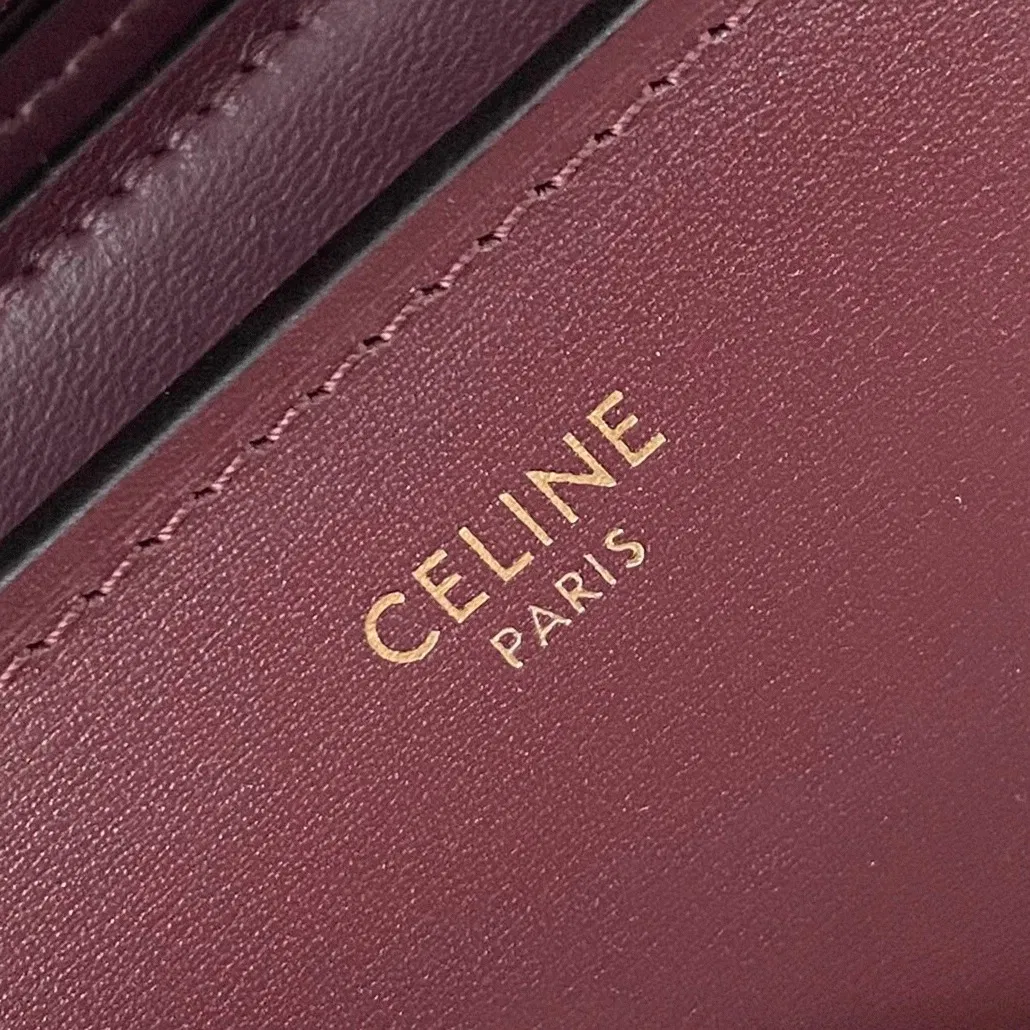 Top Quality Knockoff Celine Classic Box Medium Bag In Bordeaux — image 13