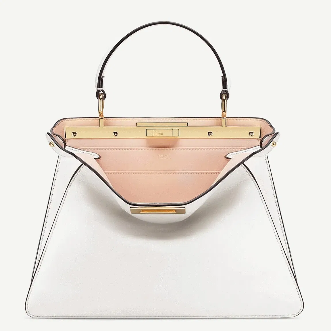 Top Quality Fendi Peekaboo ISeeU Medium Bag In White Calfskin