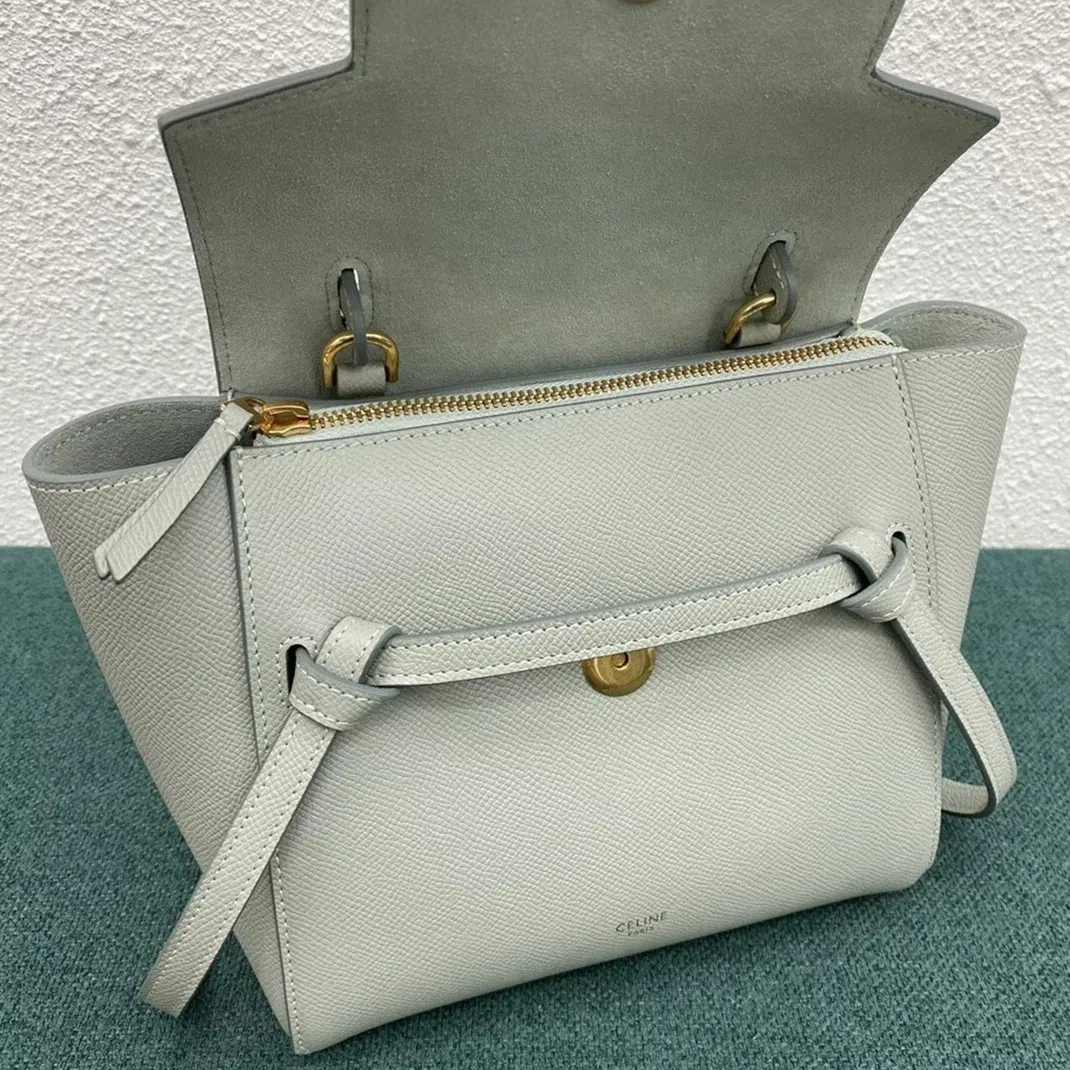 Celine Belt Nano Bag Imitation in Vert D eau — image 3