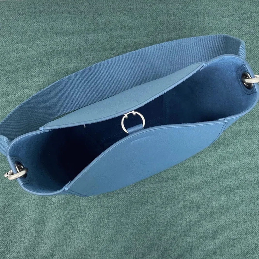 Top Quality Knockoff Celine Sangle Small Bucket Bag In Slate Blue Calfskin — image 10