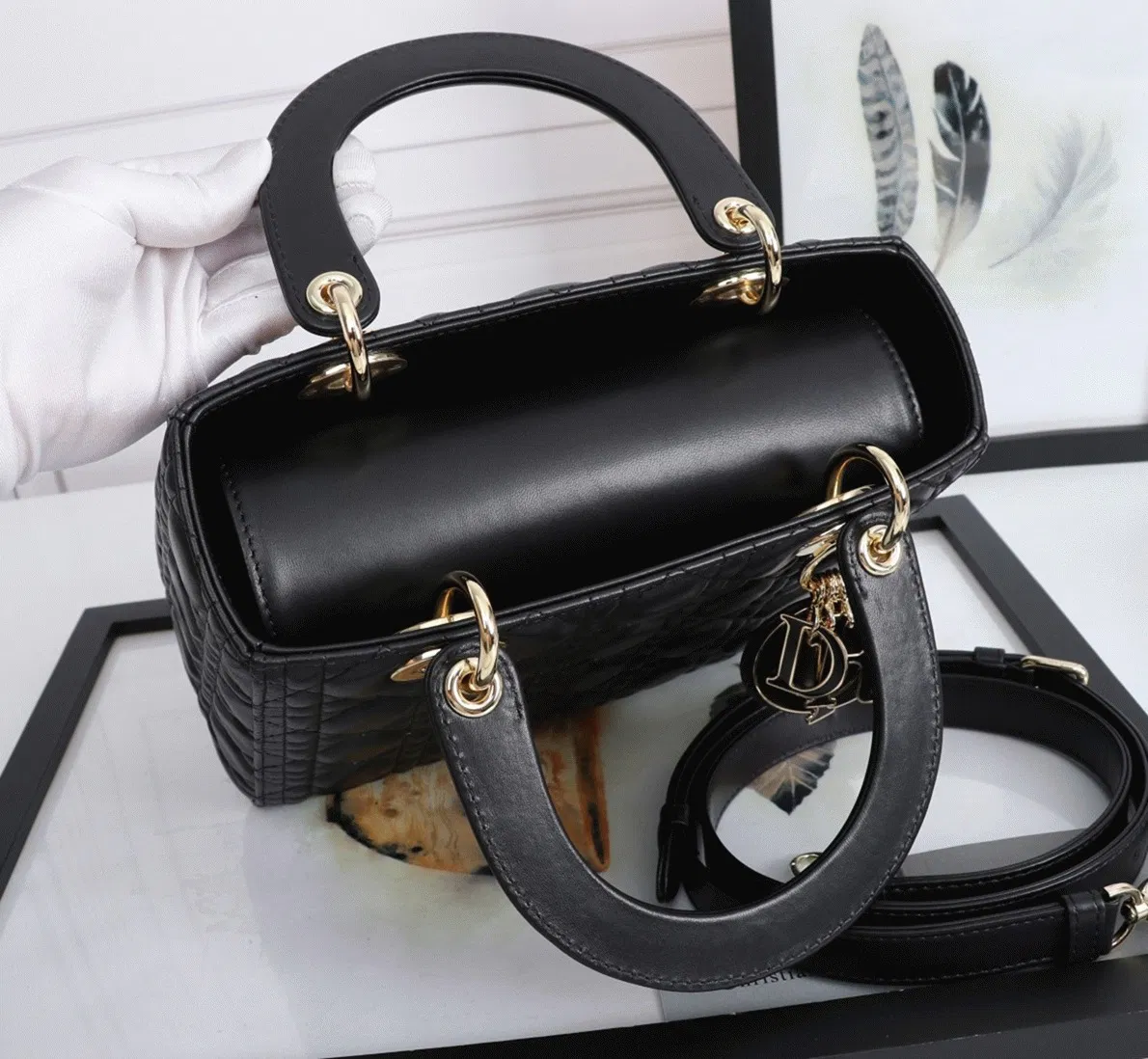 Dior Lady Dior Medium Bag in Black — image 3