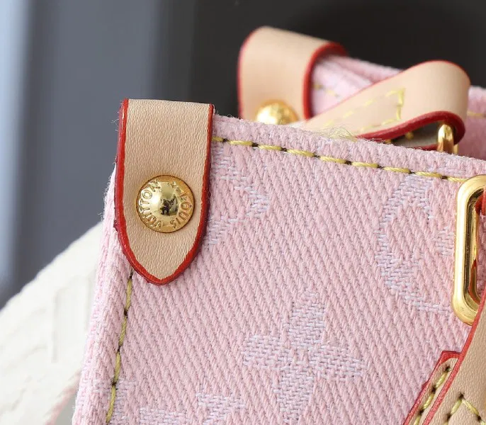 Monogram Denim OnTheGo PM In Washed Pink — image 9