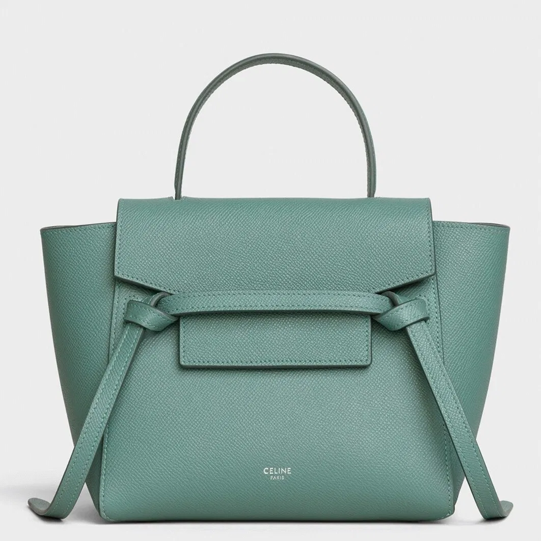 Celine Belt Nano Bag in Celadon
