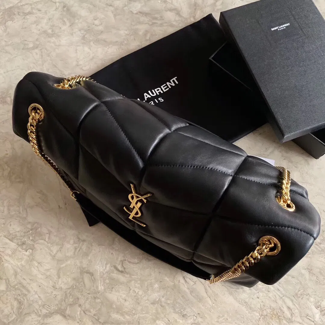 PUFFER SMALL BAG IN QUILTED SUEDE — image 4