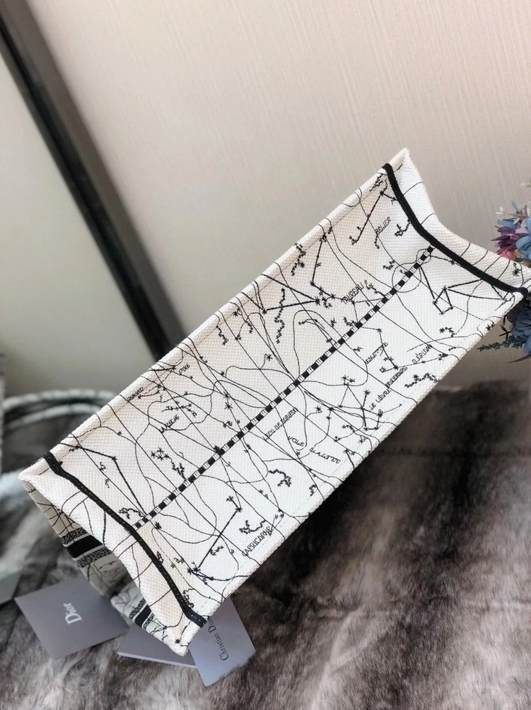 Dior Large Book Tote Bag in Latte Zodiac Embroidery — image 8