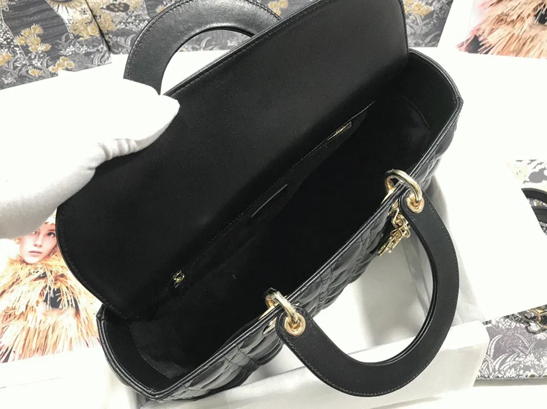 Dior Lady Dior Large Bag Knockoff in Black — image 10