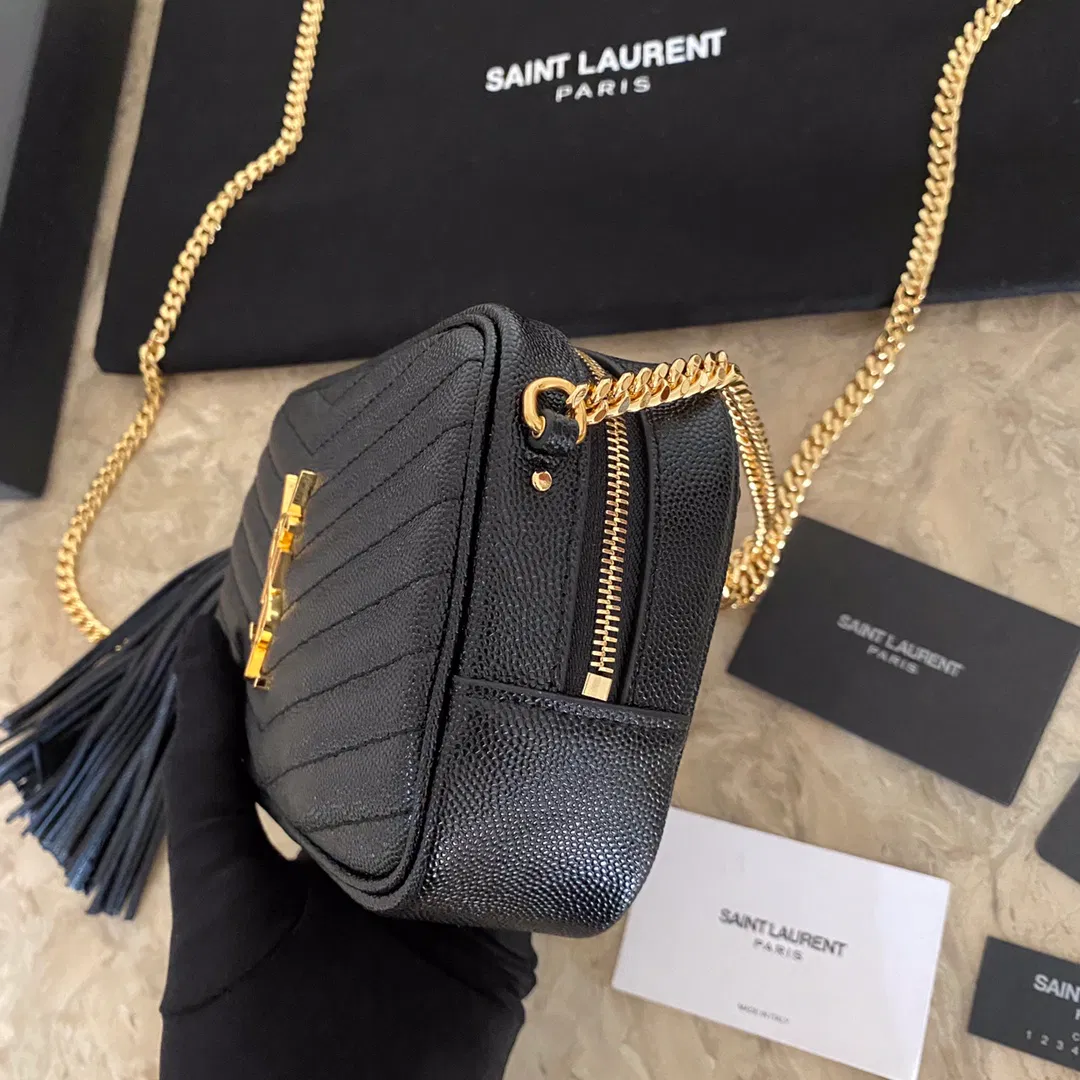 YSL Mini Lou Quilted Leather Camera Bag — image 4