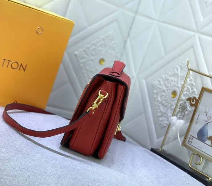 LV Monogram Empreinte Leather Metis In Red — image 4