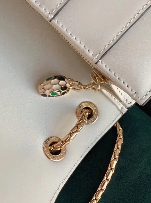 Bvlgari Serpenti Forever Large Shoulder Bag White Calfskin — image 7