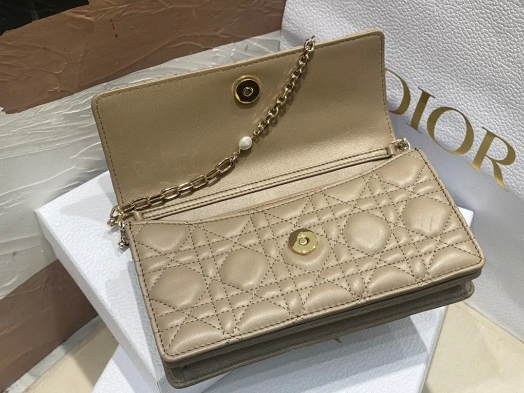 Dior Miss Dior Mini Bag in Beige Cannage Lambskin — image 9