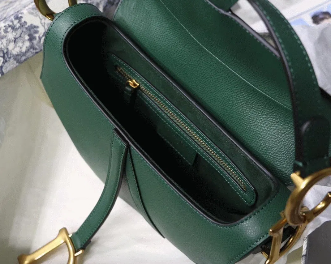 Dior Saddle Bag in Green Grained Calfskin — image 3