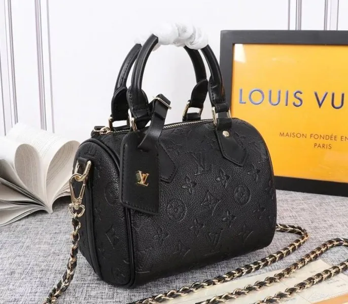 Louis Vuitton Monogram Empreinte Speedy BB Handbag In Black — image 2