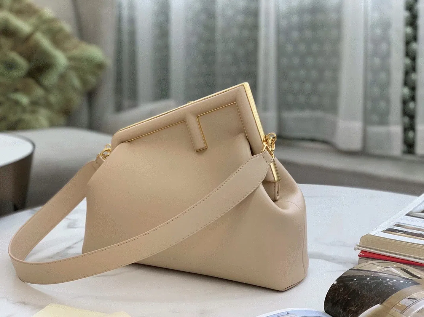 Top Quality Knockoff Fendi First Small Bag In Beige — image 4
