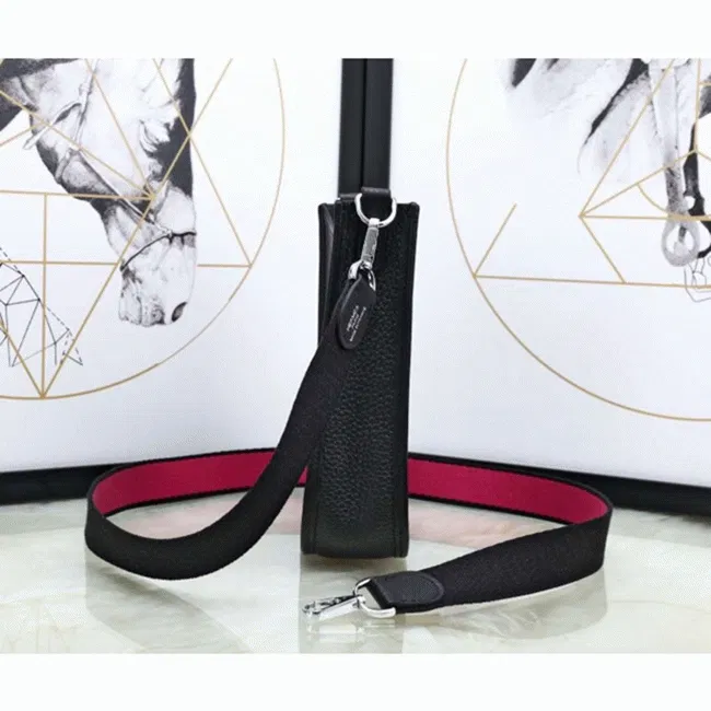 Black Evelyne II TPM Knockoff Hermes Messenger Shoulder Bag — image 6