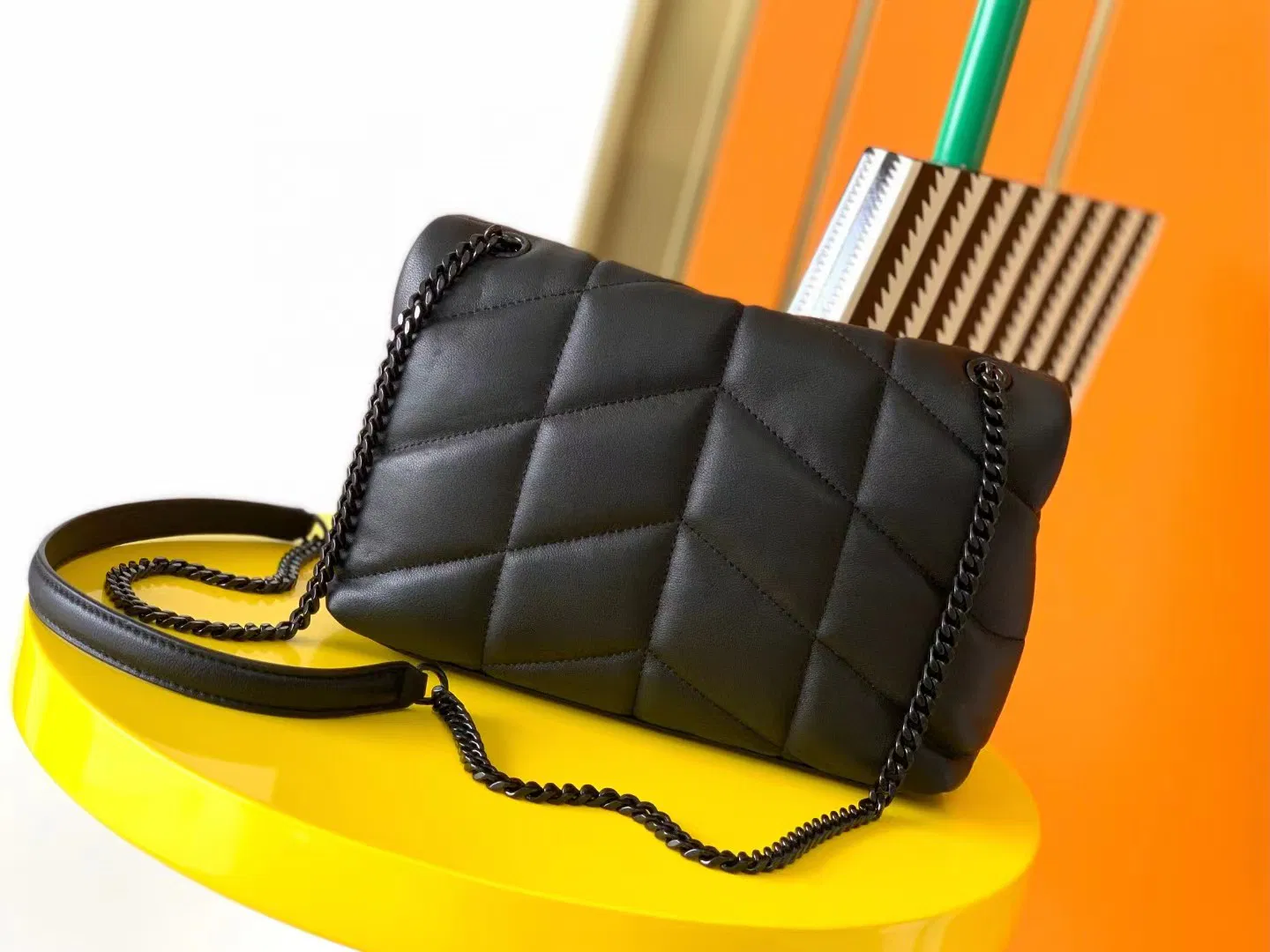 Yves Saint Laurent Loulou Puffer Small Quilted Leather Clutch In Black — image 5