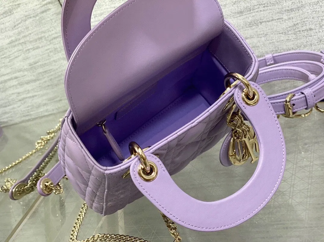 Dior Lady Dior Mini Bag Knockoff in Lilas — image 7