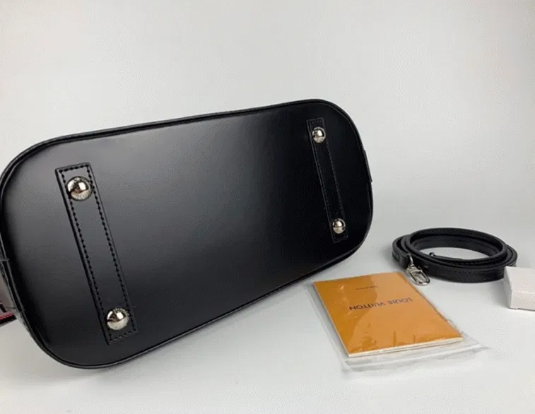 Louis Vuitton Epi Leather Alma PM Jacquard Strap Handbag In Black — image 5