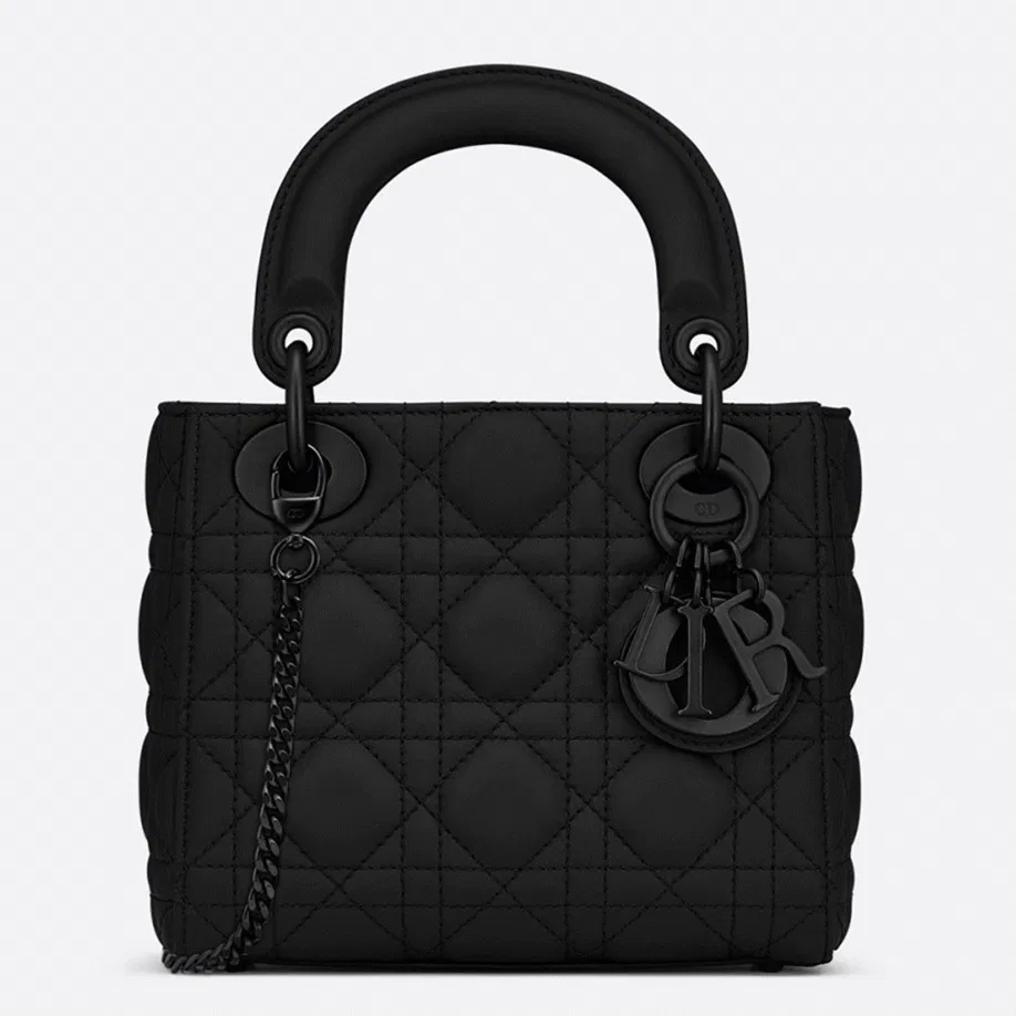 Dior Lady Dior Mini Chain Bag in Black