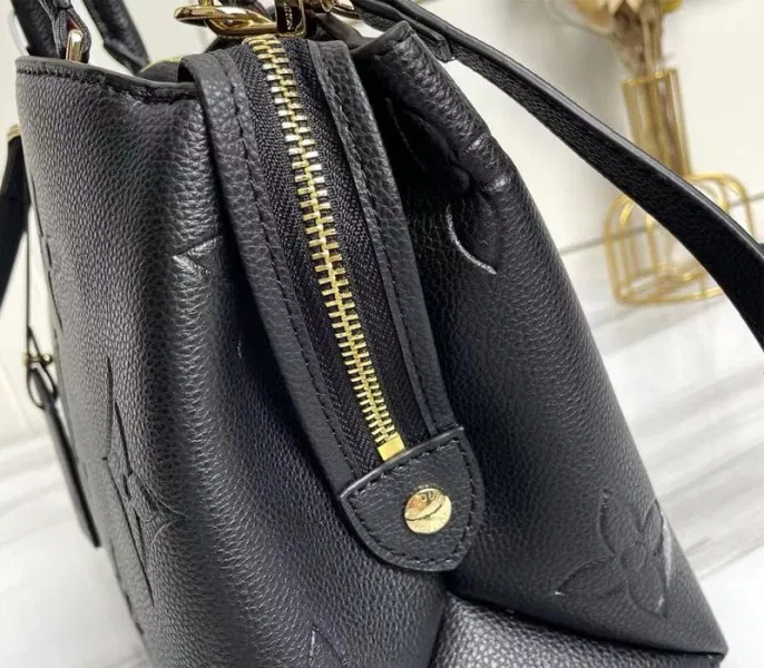 Louis Vuitton Monogram Empreinte Leather Petit Palais Handbag In Black — image 8