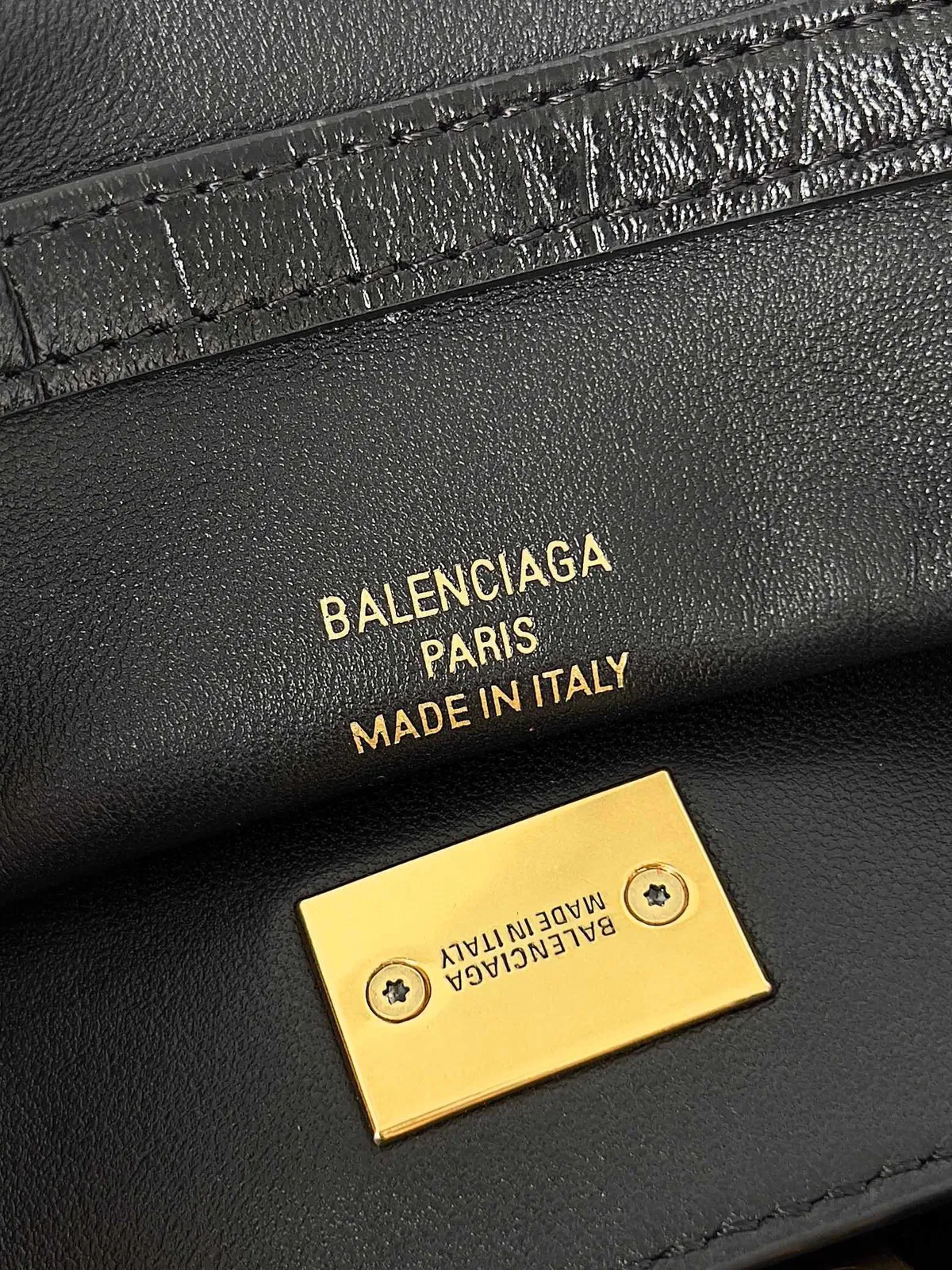 Knockoff Balenciaga Rodeo Mini Bag Black Crocodile Embossed Calfskin — image 6