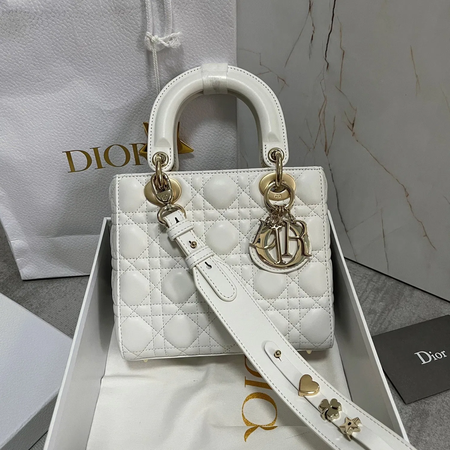 Dior Small Lady Dior My ABCDior Bag in White — image 2
