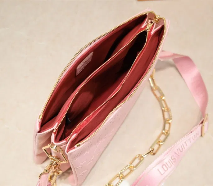 Louis Vuitton Coussin PM Bag In Light Pink With Jacquard Strap — image 5