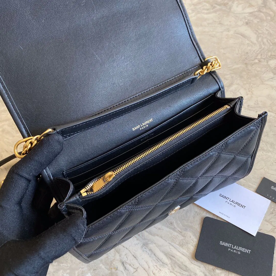 BECKY DOUBLE-ZIP POUCH IN QUILTED MATTE LEATHER — image 6