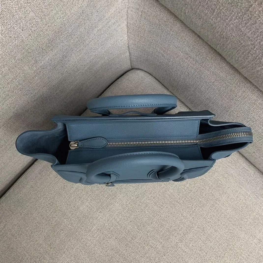 Celine Micro Luggage Tote Bag Knockoff in Slate Blue — image 6